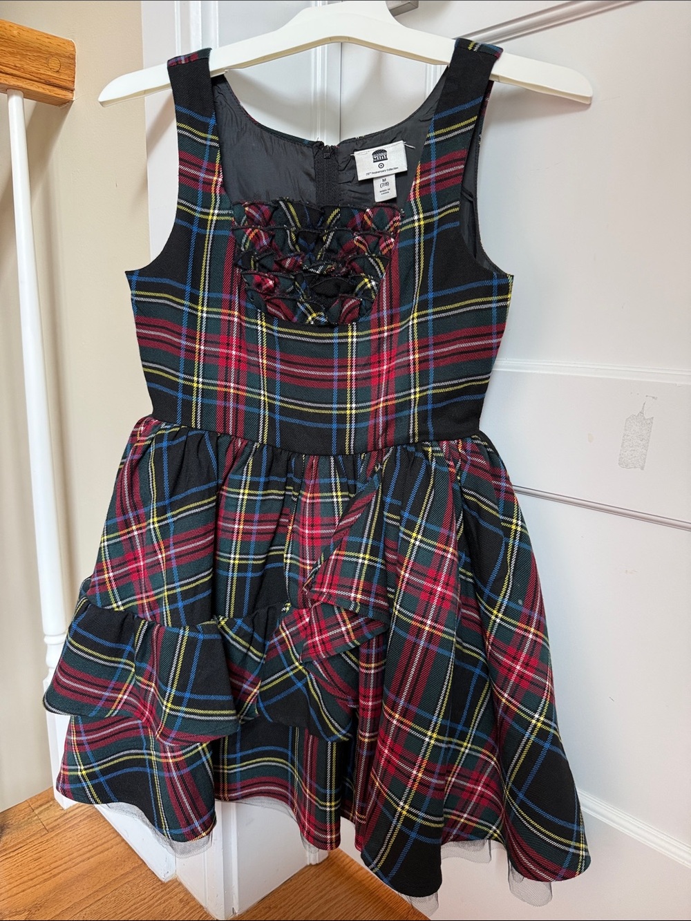 Harajuku Lovers Black Red Plaid Ruffle Bodice Dress